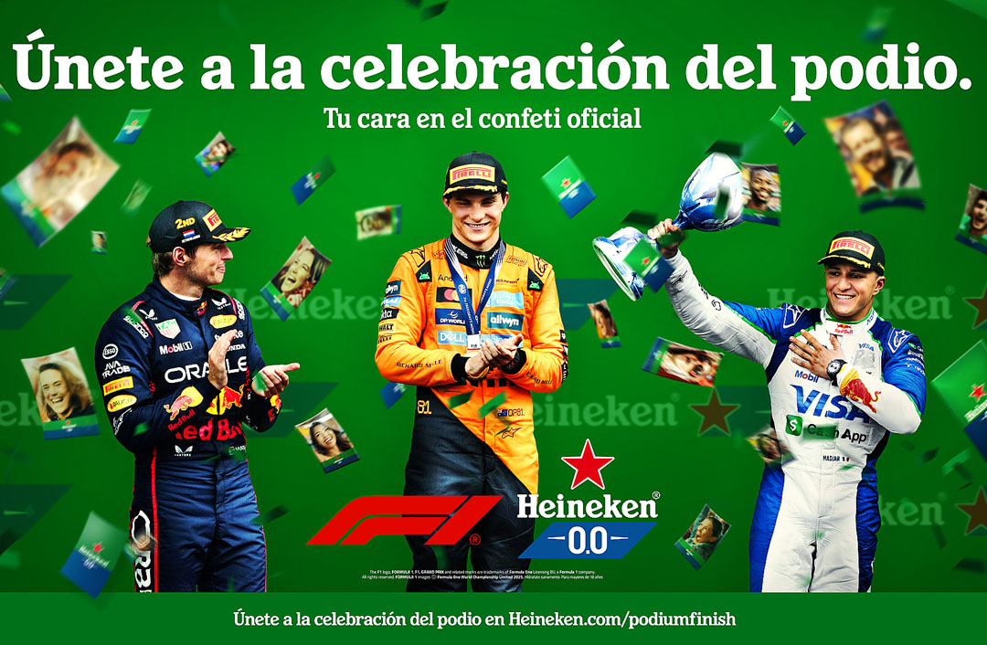f1 podium heineken